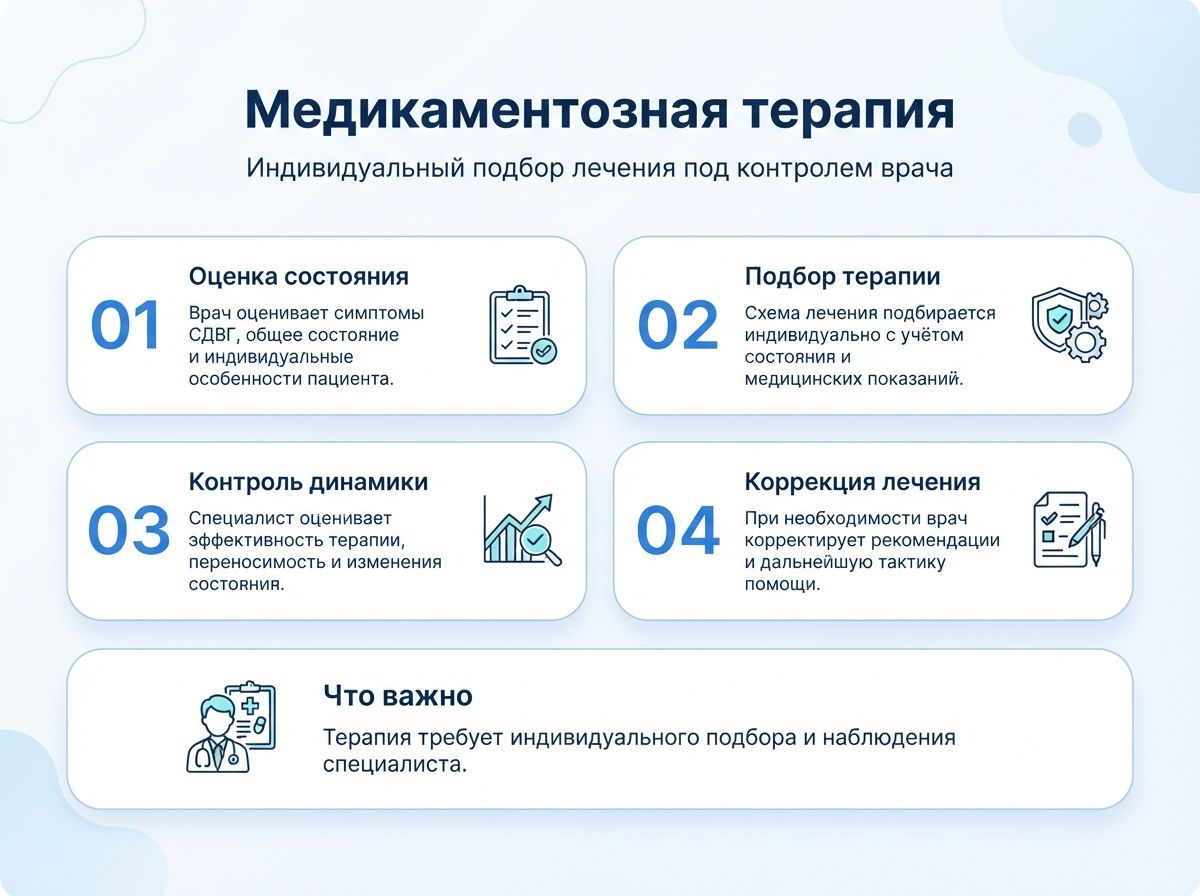Лечение СДВГ в Алапаевске у детей и взрослыхинфографика